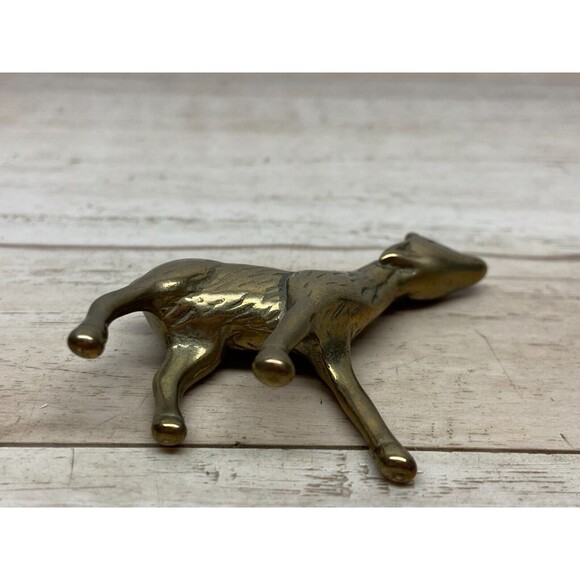 Vtg Brass Deer Figurine - Picture 6 of 8